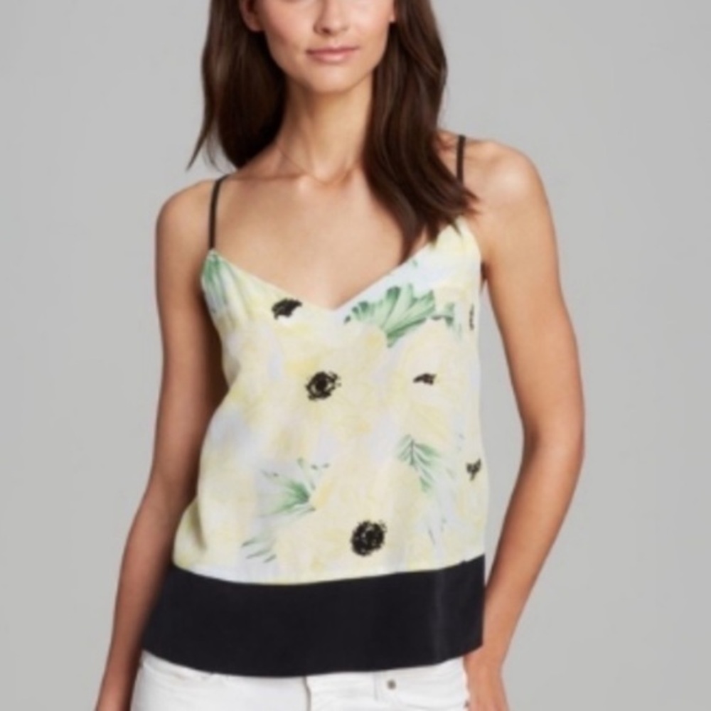 French Connection yellow floral cami top